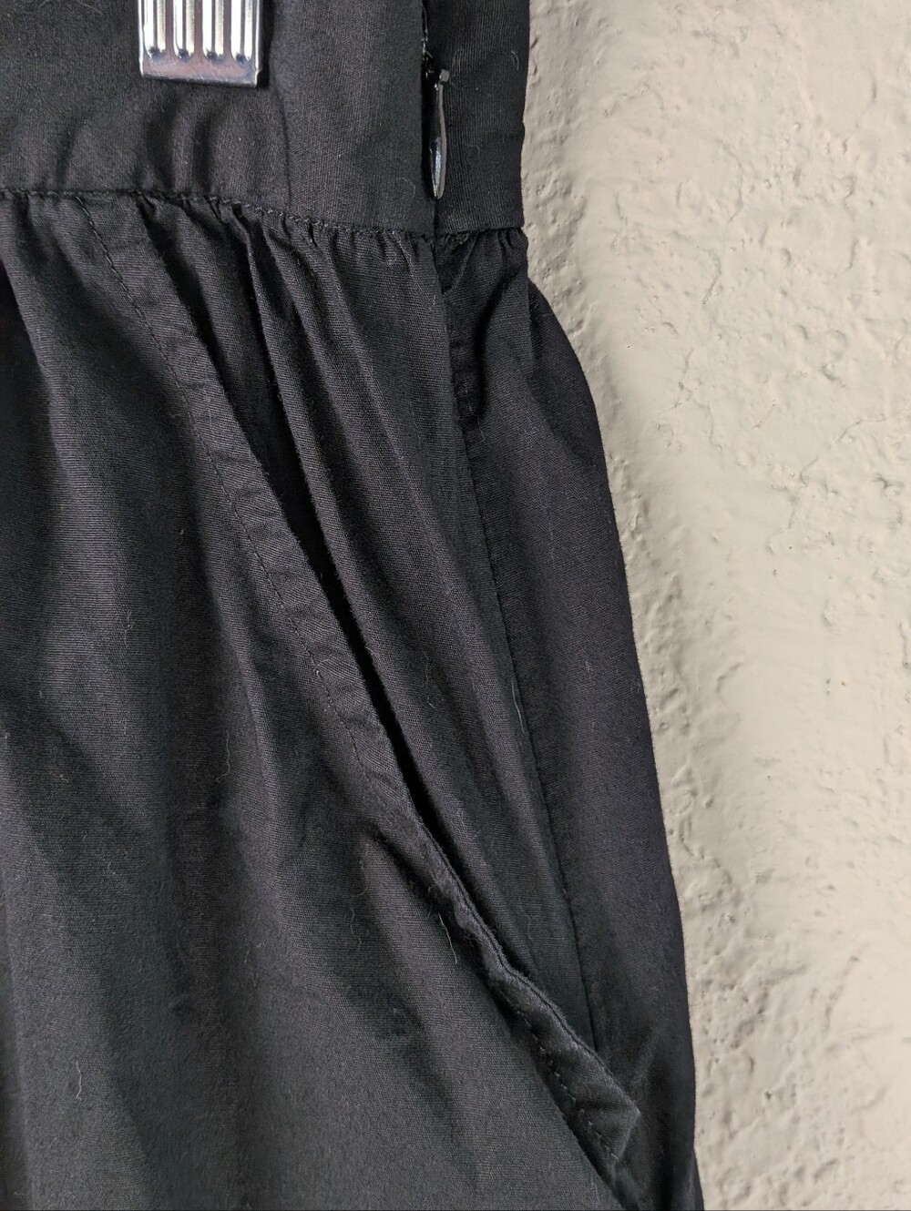 Modcloth For Hello Kitty A-Line Skirt L Pockets Side Zip Lightweight Black Retro - Picture 4 of 5